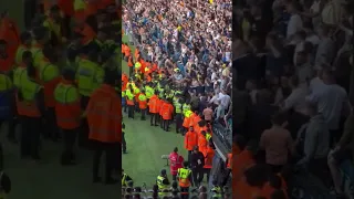Leeds fans singing after relegated to championship