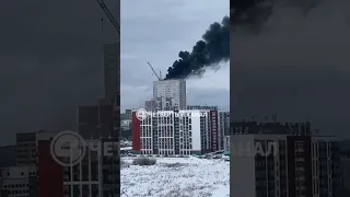 Крупный пожар в Академическом районе Екатеринбурга #shorts