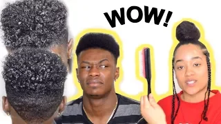 3 MINUTE CURLY HAIR TUTORIAL FOR BLACK MEN | NO CHEMICALS! | 4A/4B HAIR