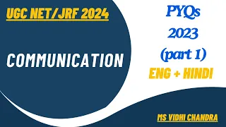 UGC NET Paper 1 | Communication | PYQs 2023 | Part 1 |