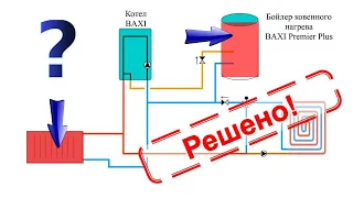 01. Почему греется батарея при нагреве бойлера? Лишние обратные клапаны. Упрощаем схему