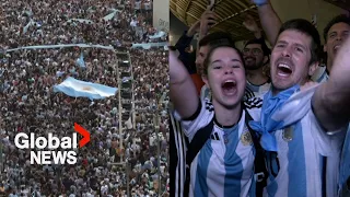 World Cup 2022: Argentina fans celebrate after 3-0 semifinal win against Croatia