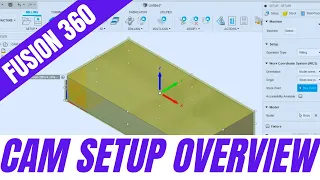 Fusion 360 cam setup tutorial for milling  parts full overview for beginners