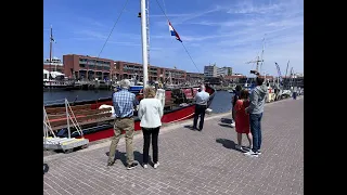 Afscheid per schip op zee vanuit Scheveningen op 19 juni 2023