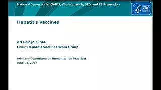 June 2017 ACIP Meeting - Hepatitis Vaccines
