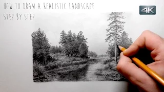 How To Draw a Realistic Landscape | Step by Step