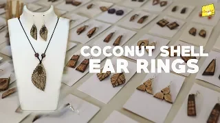 COCONUT SHELL EARRING | HAND MADE JEWELLERY  | UNIQUE JEWELS