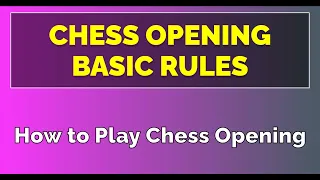 Chess Opening basic rules | chess kaise sikhe (in Hindi)