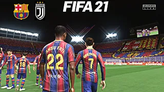 (PS5) FIFA 21 NEXT GEN FC BARCELONA VS JUVENTUS FC GAMEPLAY (4K HDR 60fps) - UEFA CHAMPIONS LEAGUE