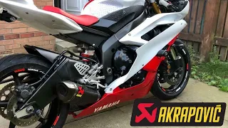 Yamaha R6 Full Akrapovic🔇🔇🔇 Sound 🎧🎧🎧 Full throttle