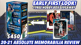 EARLY 1ST LOOK! $450 WITH 4 HITS! | 2020-21 Panini Absolute Memorabilia Basketball Hobby Box Review