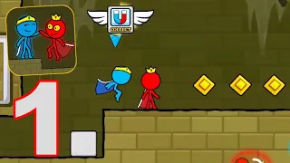 Red and Blue Stickman: Animation Parkour - Gameplay Walkthrough Part 1 -Intro (Android Games)