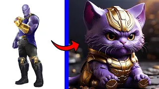 AVENGERS But CUTE CAT VENGERS  😺  All Characters ( Marvel & DC ) 2024⚡️