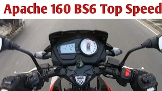 TVS Apache RTR 160 BS6 Top Speed | Speed Test | Before Service