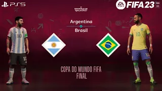 FIFA 23 - Brasil vs Argentina | Gameplay PS5  [4K 60FPS] Copa do Mundo FIFA 2022 - Final