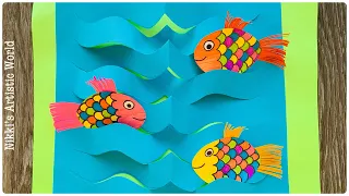 Sea Animals Paper Craft for Kids/How to Make Sea Creatures Paper Craft for Preschooler/Summer Craft