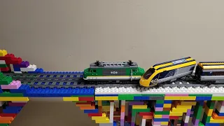 slow motion train crash compilation (Lego Train crashes #9)