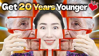 Bli 20 år yngre med ansiktsgjenopprettingsprogram for 2023! Fjern slapp hele ansiktet