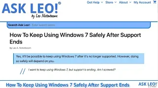 How To Keep Using Windows 7 Safely After Support Ends