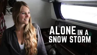 Alone in a Snowstorm | Winter Boat Life on a 30ft Sailboat