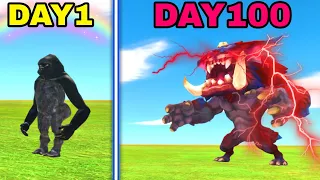 I SURVIVED 100 DAYS AS GORILLA TO BECAME MONSTER AND THIS HAPPENED...