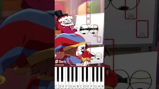Drawing with Caine and Pomni (@fash) The Amazing Digital Circus Animation - Octave Piano Tutorial