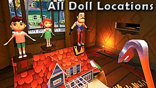 All Doll Locations - Police Officer Case - HELLO NEIGHBOR 2