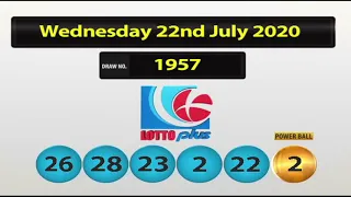 NLCB Lotto Plus Wednesday 22nd July 2020