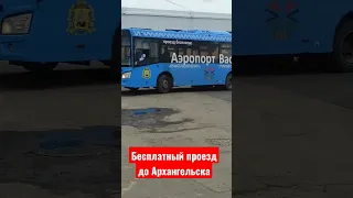 Бесплатный проезд до Архангельска  из аэропорта Васьково #Архангельск #Васьково #аэропорт