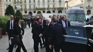 Sergio Mattarella a Torino, l'arrivo a Palazzo Madama del Presidente della Repubblica
