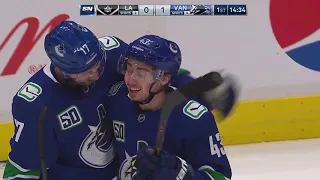 Quinn Hughes scores his first NHL goal