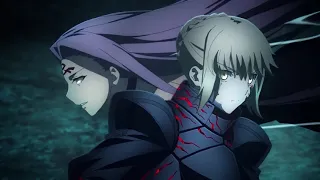 Fate Stay Night Heaven's Feel 3 Shirou and Rider Vs Saber alter(60fps)Part 2