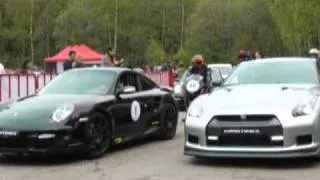 Supercars and motorcycles race to victory near Moscow