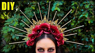 DIY RHINESTONE SPIKED FLOWER CROWN HEADPIECE || Lucykiins