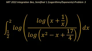 MIT 2022 Integration Bee, Semifinal 1 (Logarithms/Exponents)-Problem 3