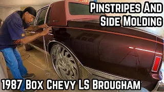 How To Vinyl Pinstripe & Install Body Side Molding On A Car - Pinstriping The 1987 BOX Chevy Caprice