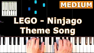 LEGO Ninjago theme song - The Fold - The Weekend Whip - Piano Tutorial