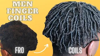 How to: MENS FINGER COILS "VERY DETAILED"/ FINGER COILS ON NATURAL HAIR!