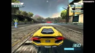 Need for Speed Most Wanted iOS - Lamborghini Aventador Gameplay