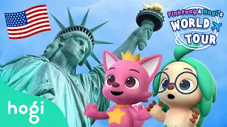 Hogi and Pinkfong Go on a US Tour | 🌎World Tour Series | Kids Animation & Cartoon | Pinkfong & Hogi