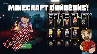 Minecraft Dungeons GAME PLAY!  First Look! Closed Beta Access!