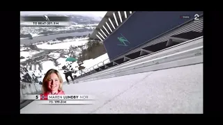 Some of The jumps from the womans training round in skiflyging Vikersund 2023