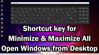 Shortcut key for Minimize and Maximize All Open Windows from Desktop in Windows 11
