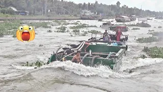 Ghe gỗ va chạm nguy hiểm khi gặp nước chảy xiết