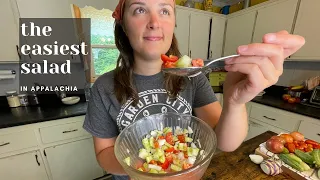 Making the Easiest Salad in Appalachia