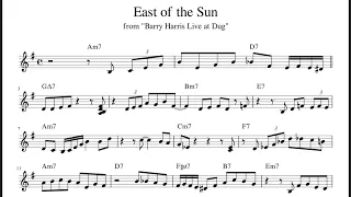 East of the Sun - Barry Harris Solo transcription (Live at "DUG")