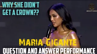 Maria Gigante Miss World Philippines 2022 Question and Answer Performance