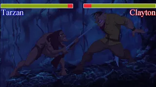 Tarzan vs. Clayton with healthbars|Tarzan