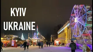 Kyiv Ukraine today. Walking tour January 2024