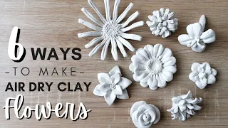 How to Make Easy Air Dry Clay Flowers | Beginner's Tutorial